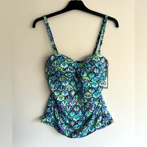 NWT Colorful Patterned Women's Swim Suit Top